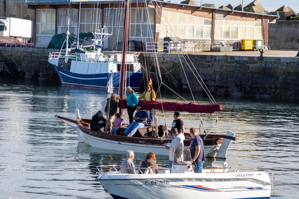 Barcos participantes en la procesión marítima