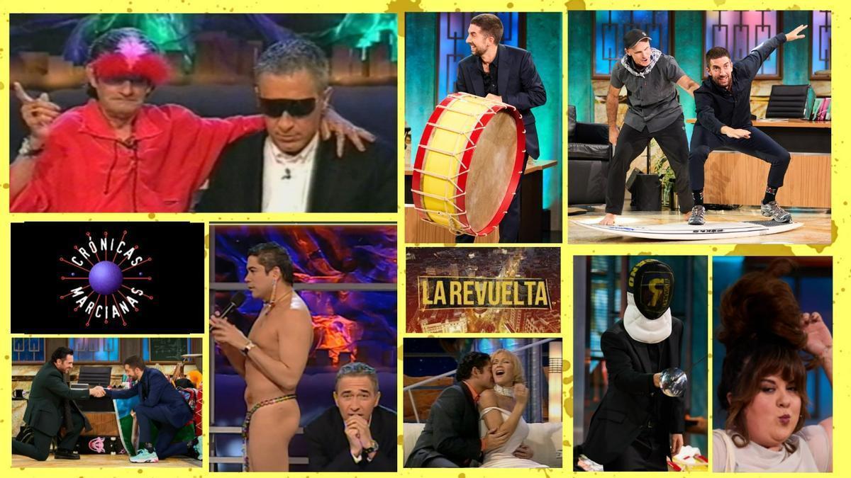 Momentos icónicos de 'La Revuelta' y de 'Crónicas Marcianas'.