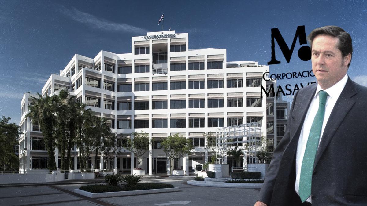 Edificio Le Corbusier Center, del Grupo Masaveu, en Miami. A la derecha, Fernando Masaveu, el presidente de la Corporación