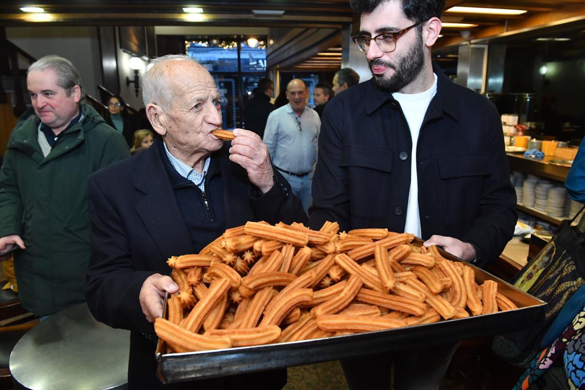 César Bonilla, en la celebración de sus 90 años en 2022