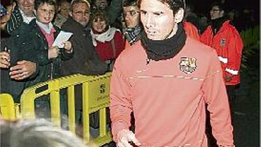 Leo Messi al final d&#039;un entrenament, on va participar breus minuts.