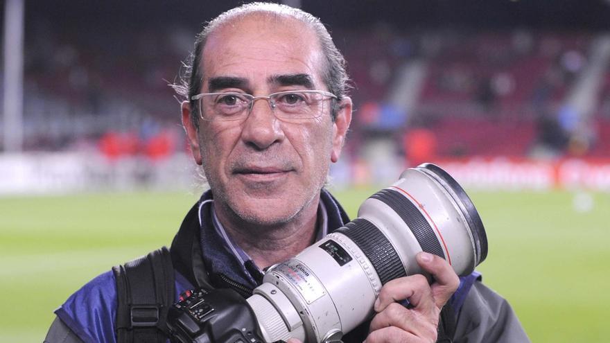 Josep Mª Arolas, en el Camp Nou