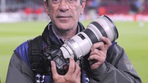 Josep Mª Arolas, en el Camp Nou