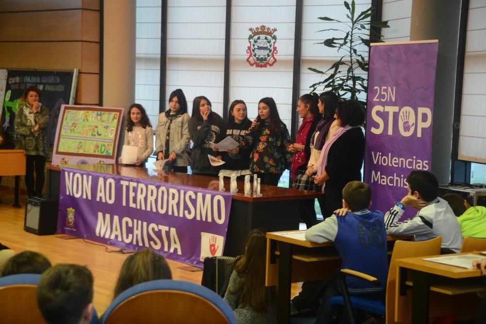 Manifestaciones en Galicia contra el maltrato. // I. Osorio, Bernabé/Luismy, G. Núñez, N. Parga