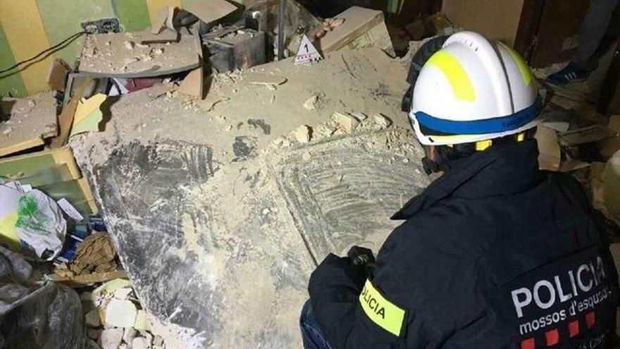 La placa del reactor que provocó la muerto a uno de los fallecidos. // Mossos d&#039;Esquadra