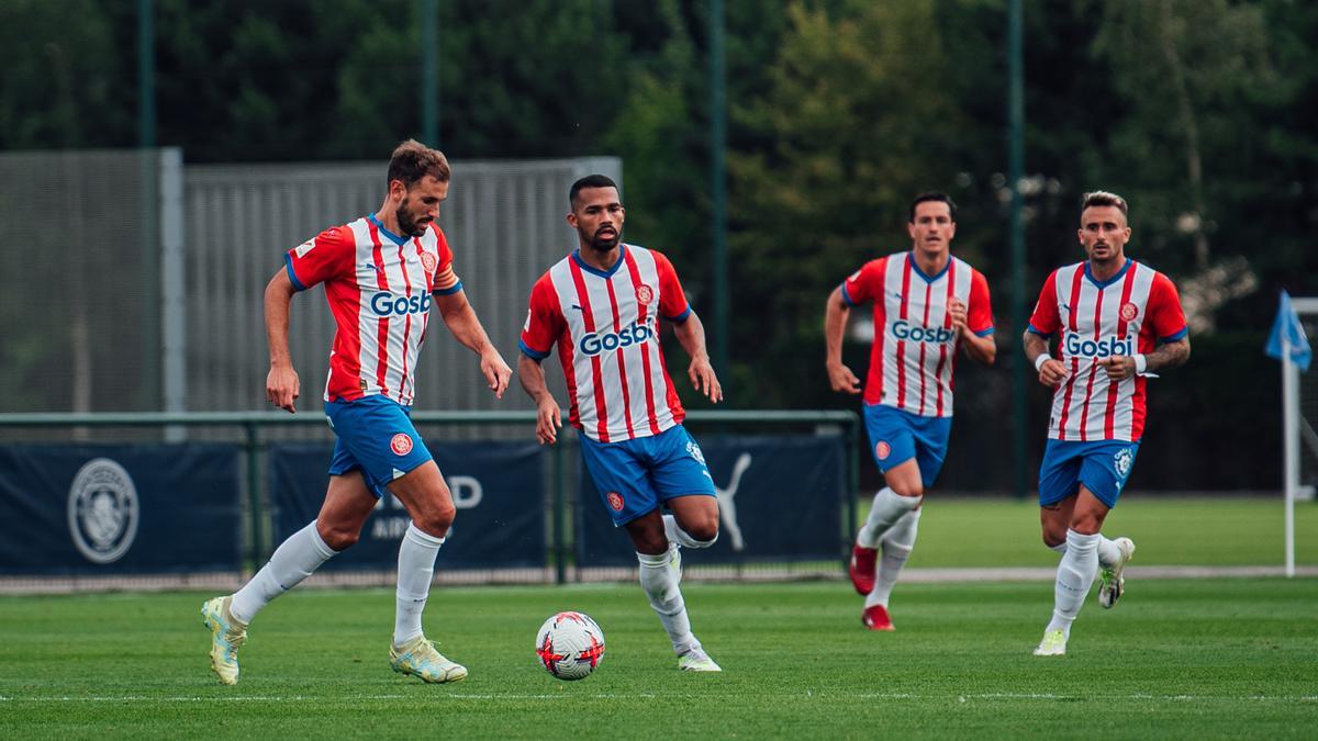 Stuani, Herrera, Bernardo i Aleix Garcia, en acció dimecres contra el Sheffield