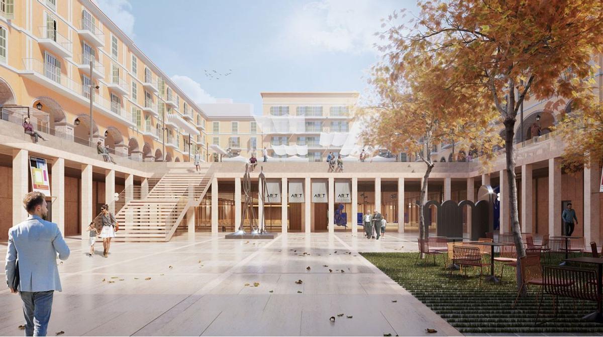 El espacio que ocupan las actuales galerías se abrirá al cielo.