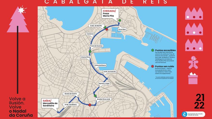 Cabalgata de Reyes en A Coruña 2022: en movimiento y con control de aforo solo en María Pita