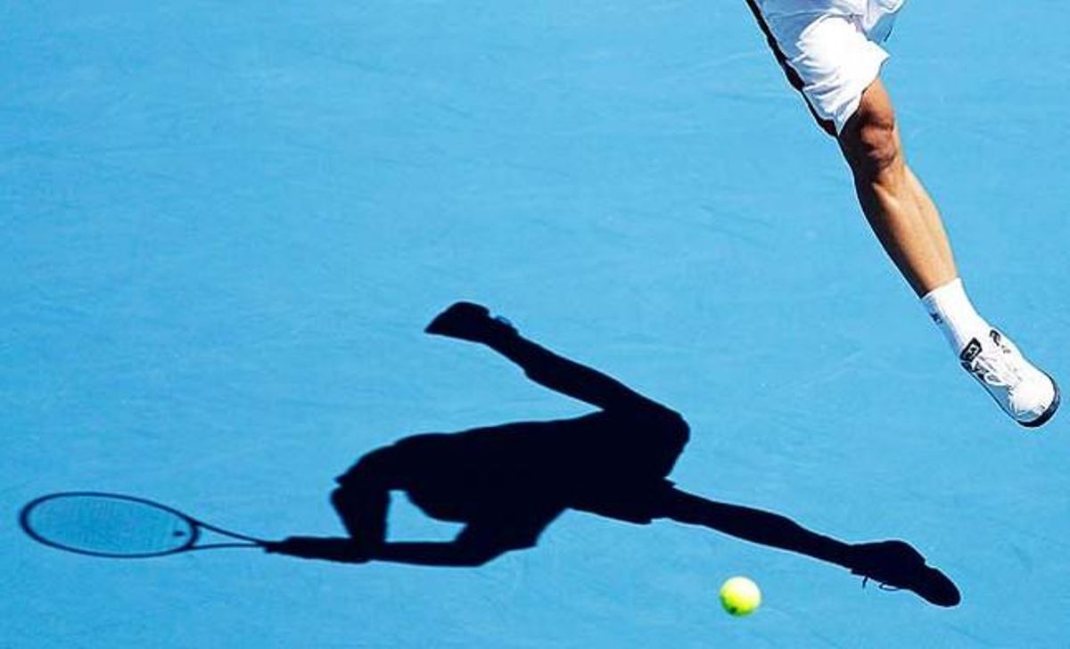 Detall del tennista serbi Janko Tipsarevic mentre disputa un partit davant l’espanyol Fernando Verdasco durant la segona ronda de l’Open de Tennis d’Austràlia que es disputa a Melbourne.