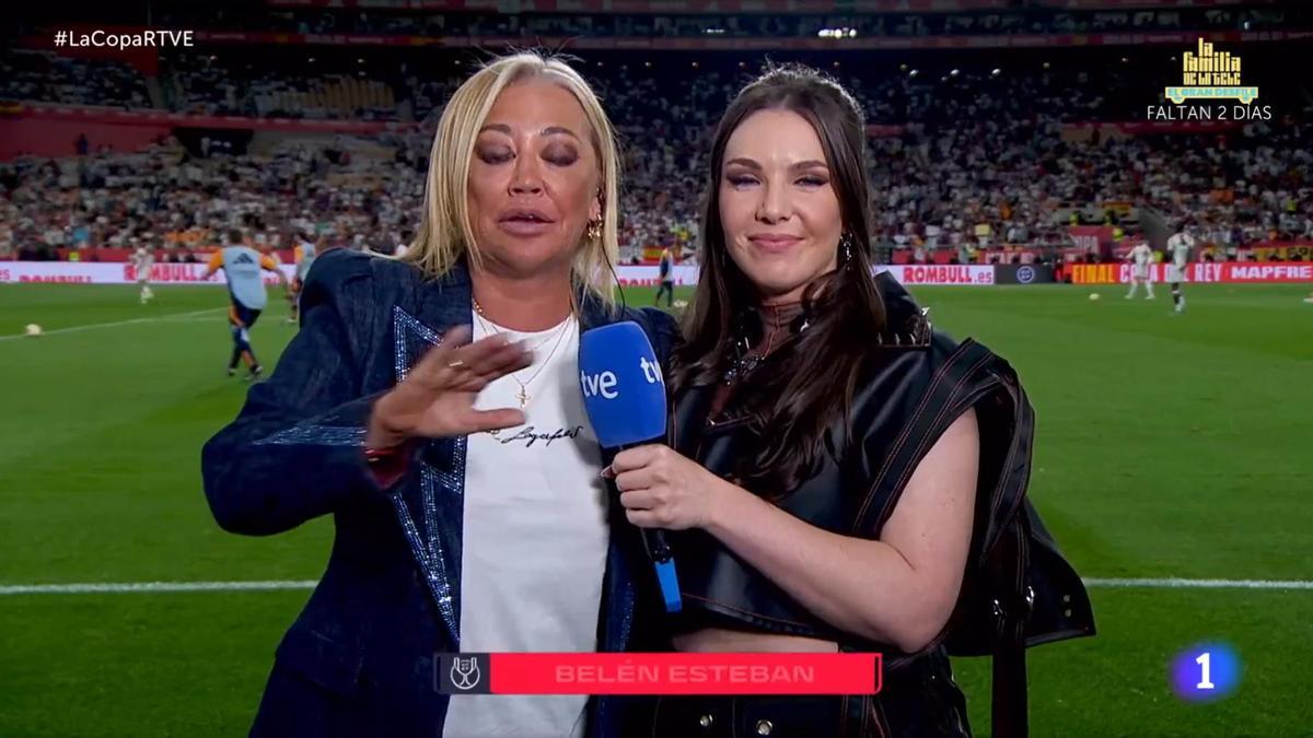 Belén Esteban e Inés Hernand en la final de la Copa del Rey