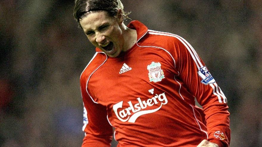 El jugador del Liverpool , Fernando Torres.