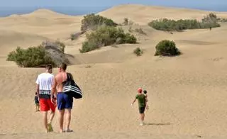 El Cabildo pone 100 sanciones por invadir las dunas de Maspalomas