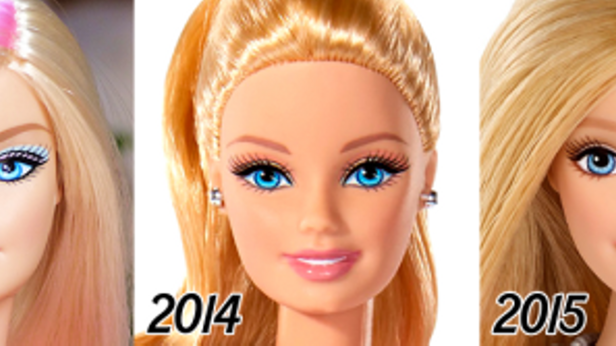 La evolución de Barbie desde 2013 a 2015