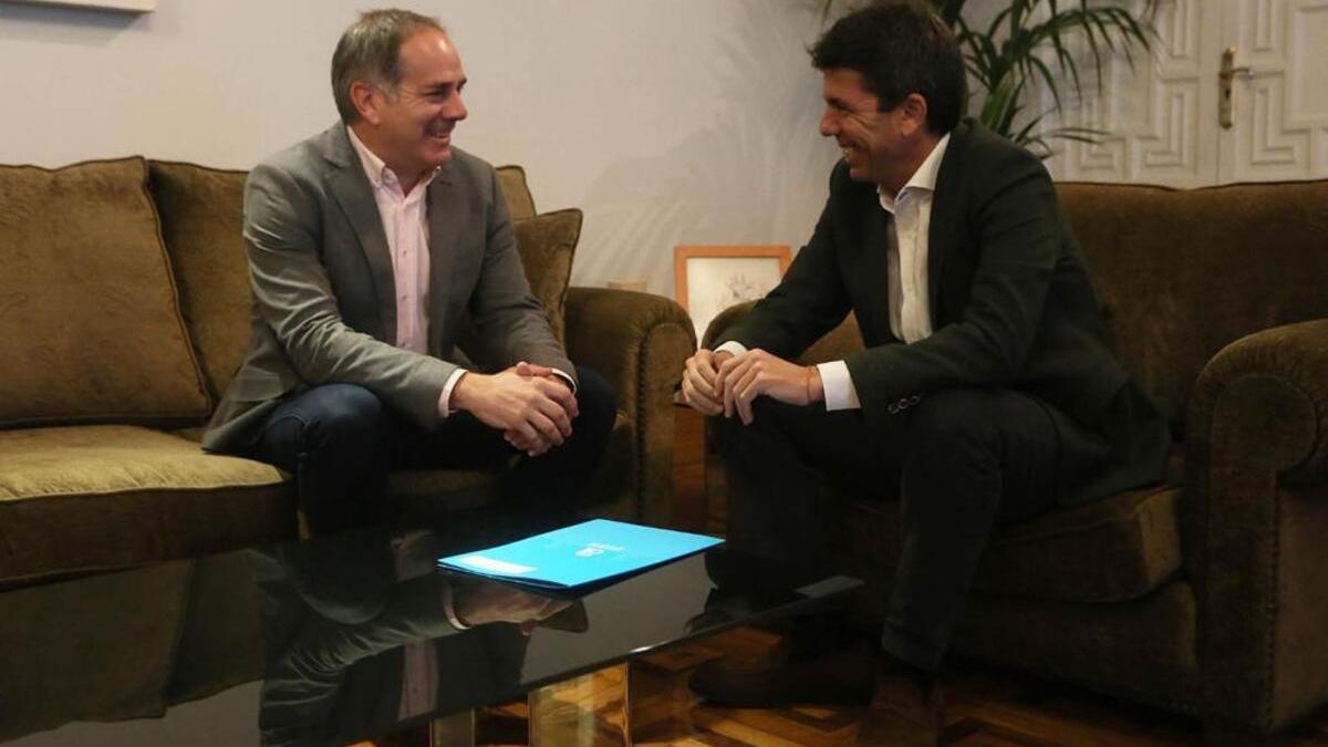 Santiago Román y Carlos Mazón, en la reunión