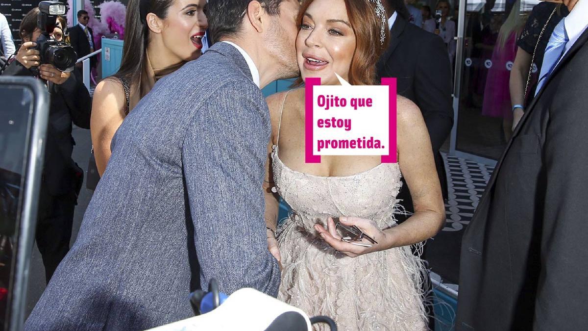 Lindsay Lohan beso con desconocido