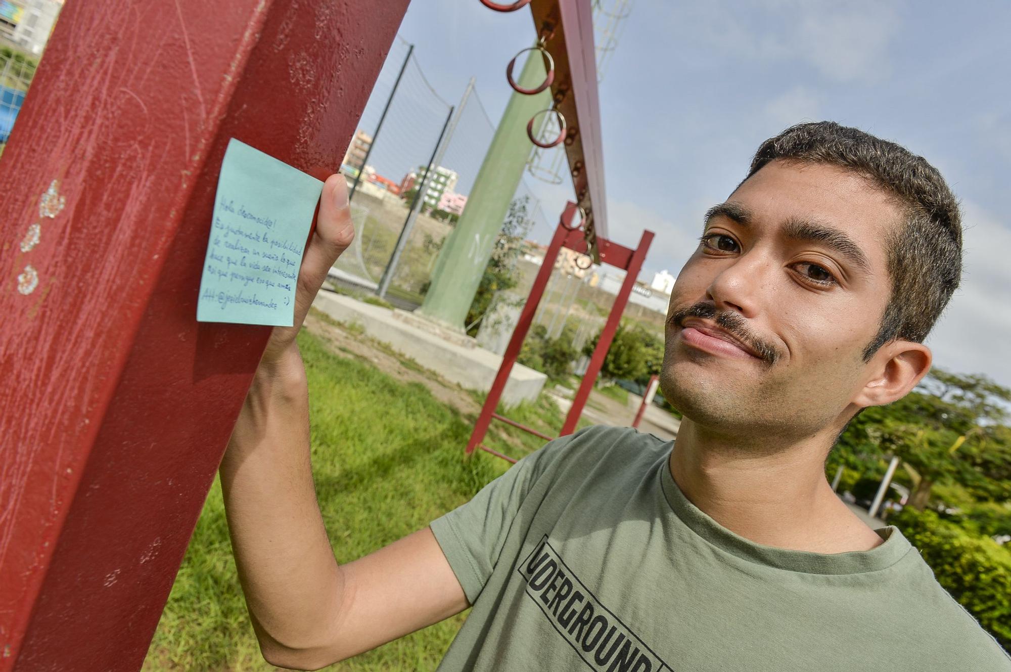 Jeziel Ruiz y sus mensajes positivos alrededor de la ciudad