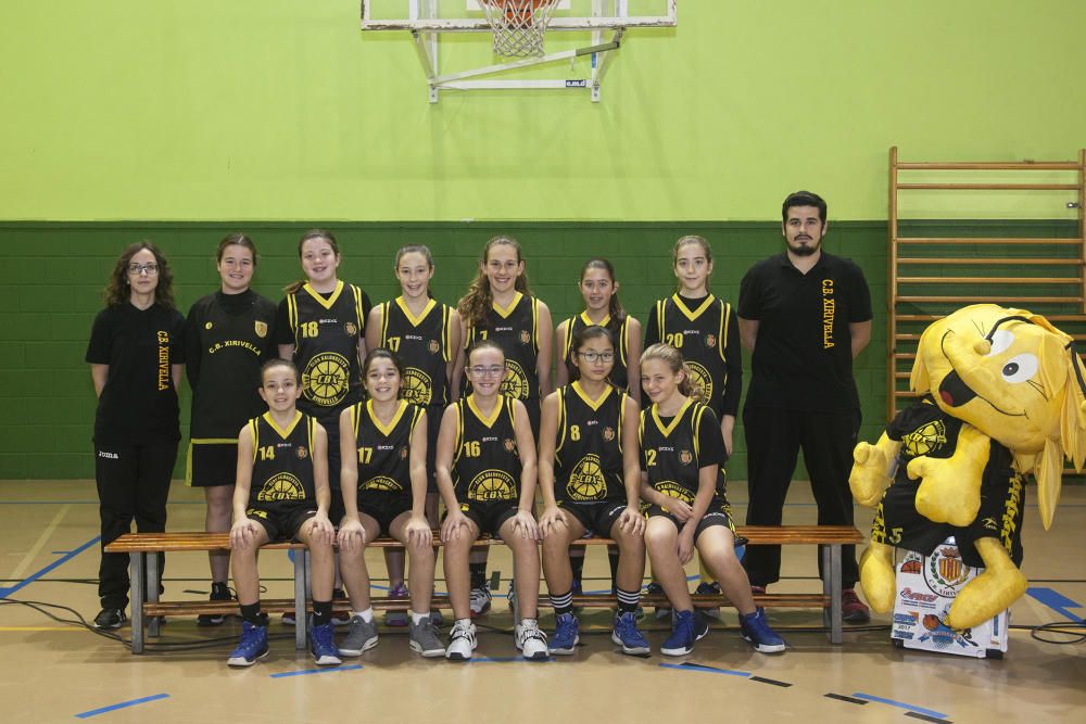 Equipos del club de baloncesto de Xirivella.