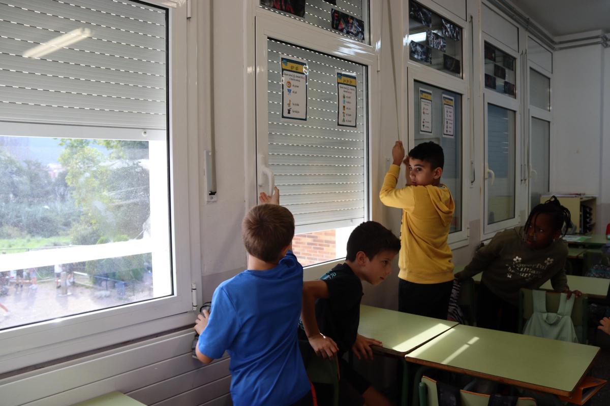 Simulacro de confinamiento en un colegio de Sant Celoni