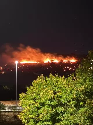 Incendio en el Cerro de la Butrera de Cáceres