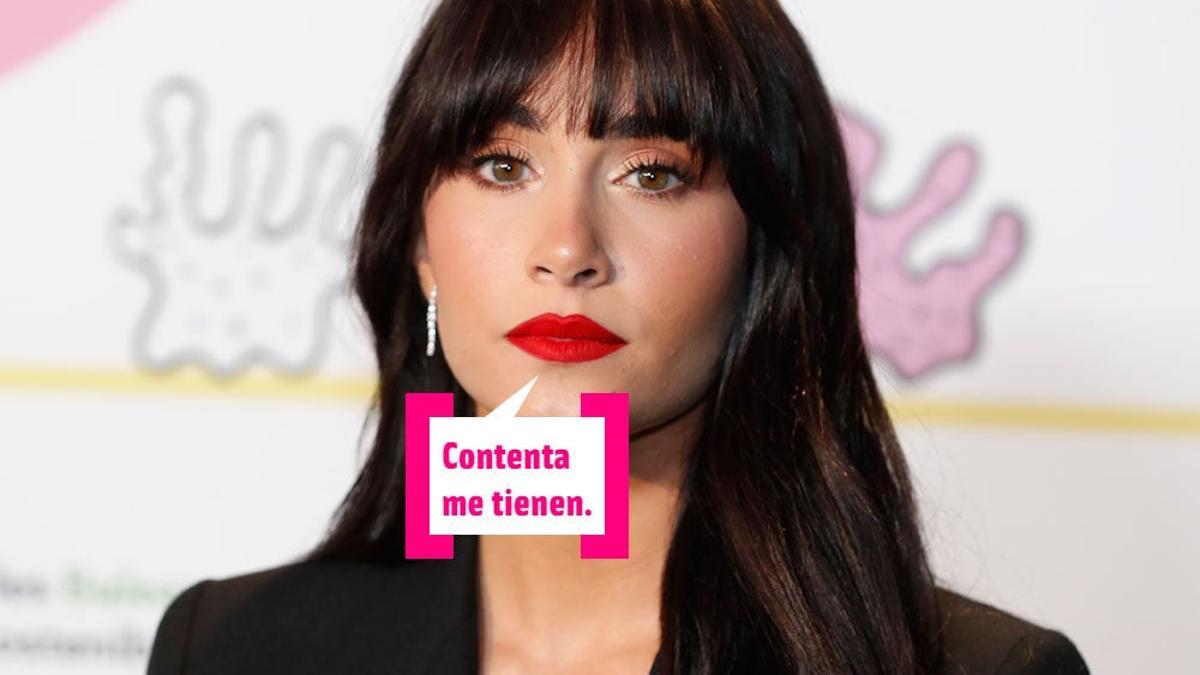 Aitana Ocaña en un photocall de los 40 Principales