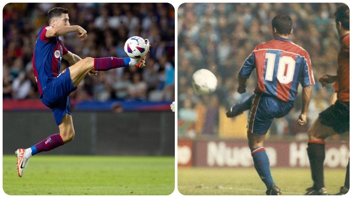 Joao Félix y Robert Lewandowsi repitieron el gol de Michael Laudrup y Romario en El Sadar en 1993