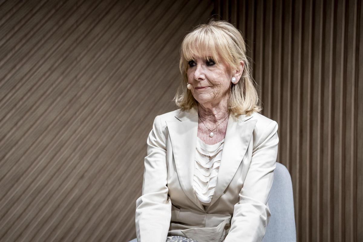 La expresidenta de la Comunidad de Madrid Esperanza Aguirre, durante la presentación de su nuevo libro ‘Una liberal en política. Por qué lo que funciona es el liberalismo’, a 19 de mayo de 2025, en Madrid (España). (Foto de archivo).