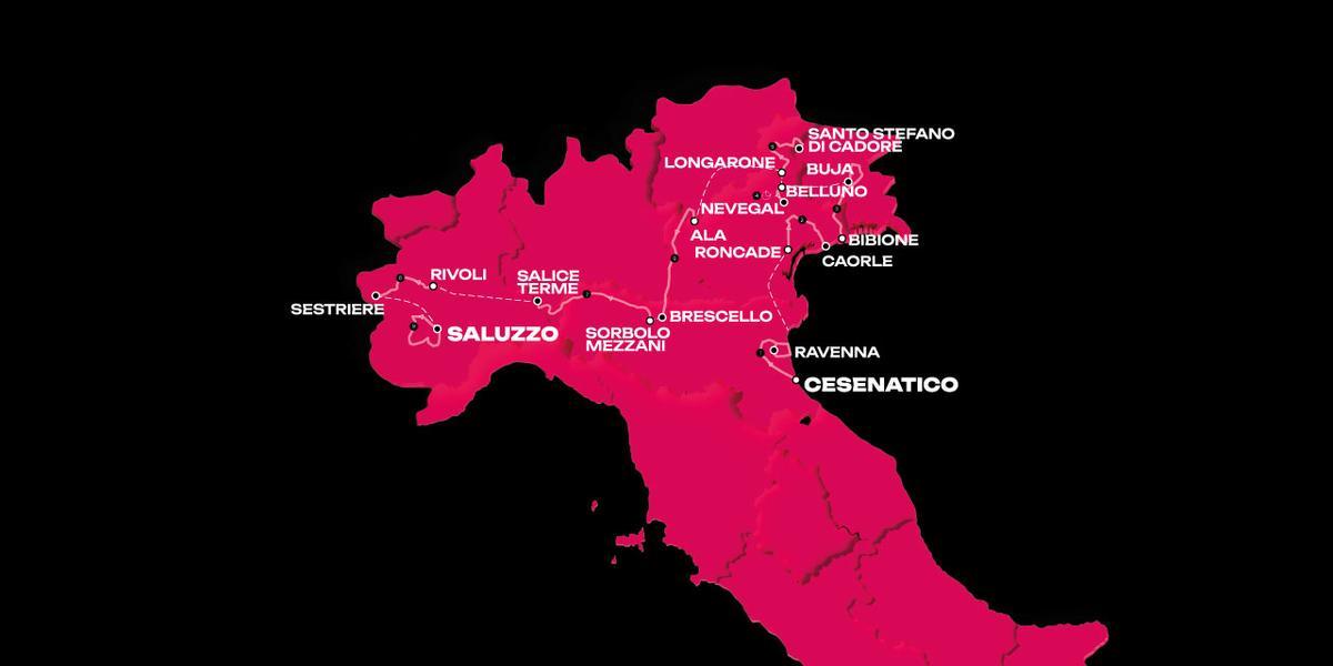 El recorrido del Giro de Italia Femenino 2026