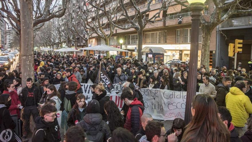 La manifestació va començar a la Ben Plantada i va acabar a la plaça Major | OSCAR BAYONA