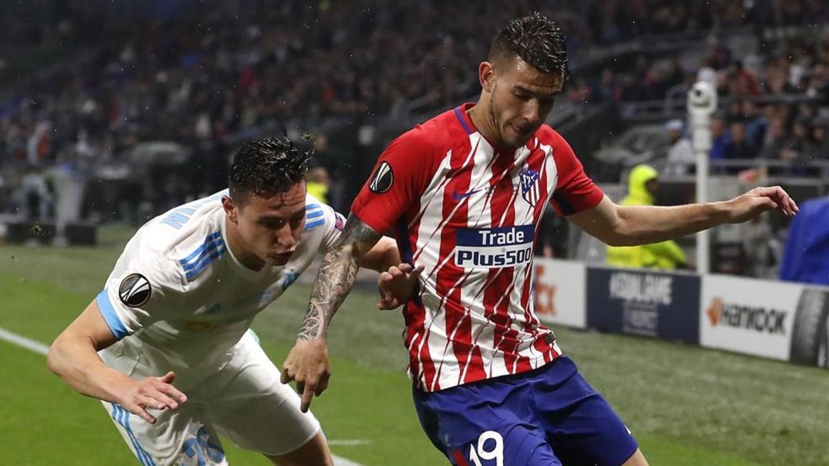 Lucas Hernández durante la final de Europa Lague contra el Olympique de Marsella