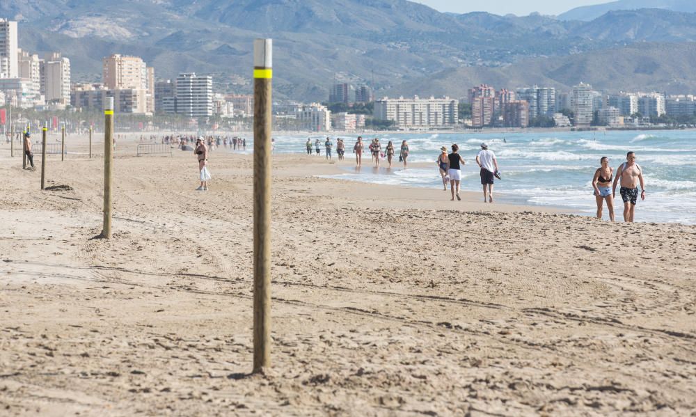 Alicante toma medidas en sus playas para pasar a la Fase 2.