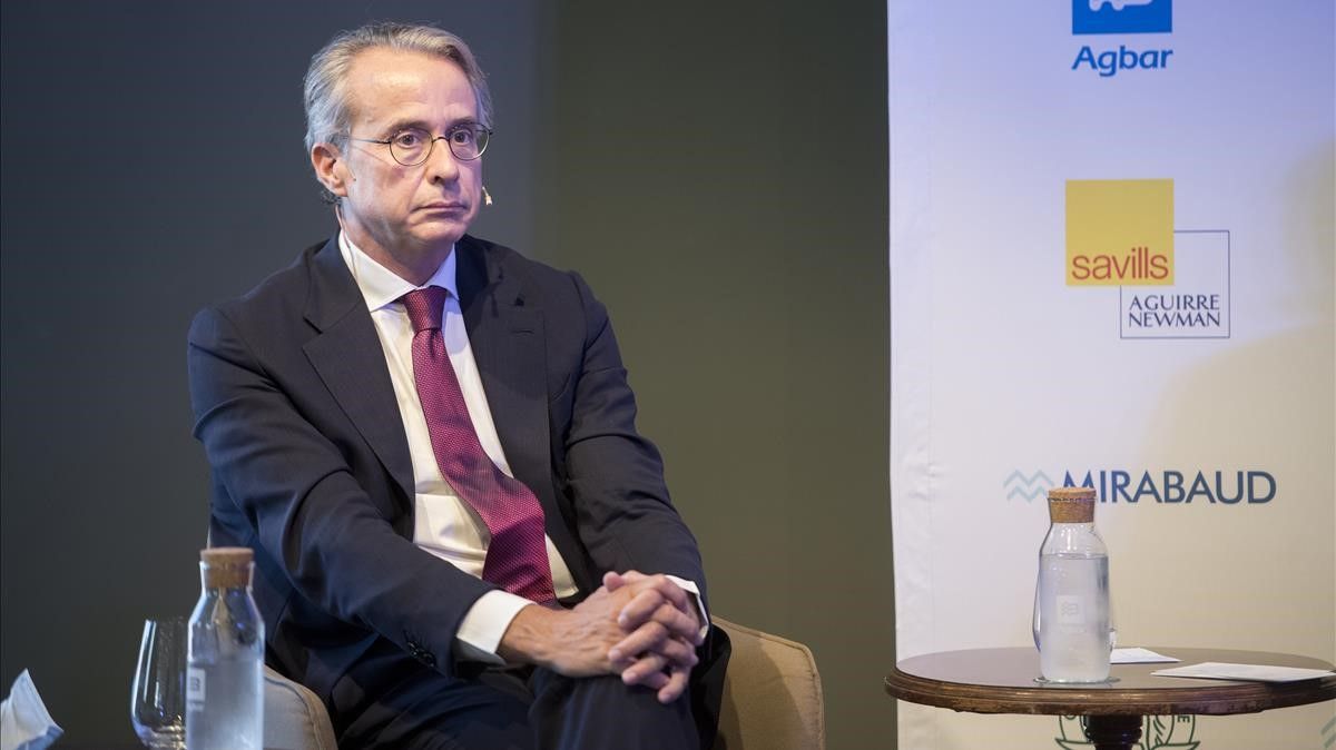 Barcelona 14 09 2020    Economia     Javier Faus  presidente del Cercle de Economia durante el  coloquio en el Cercle de Economia  Fotografia de Jordi Cotrina