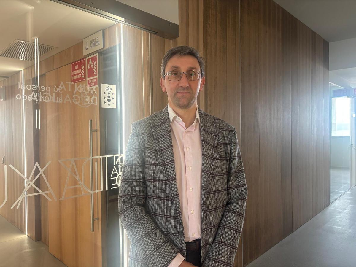 Manuel Ángel Pereira Costas, ayer, tras su designación en la junta sectorial de jueces celebrada en Vigo.