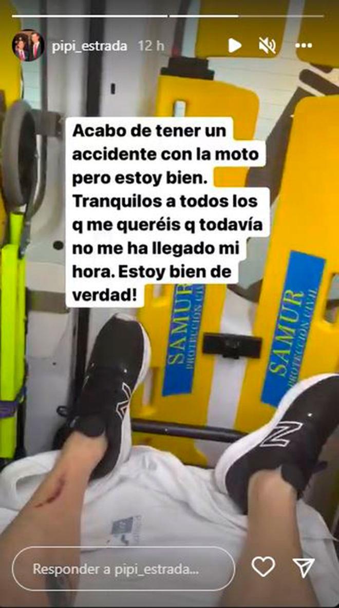 Pipi Estrada sufre un accidente de moto