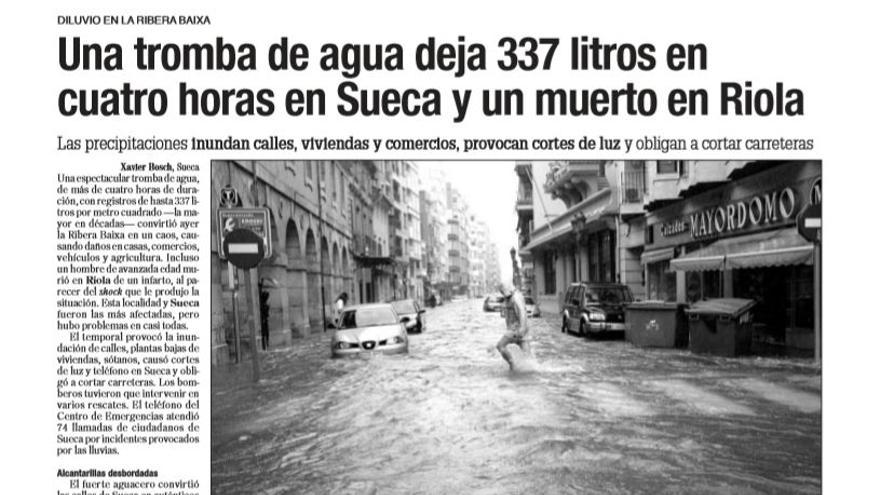 Trece años del diluvio sobre Sueca