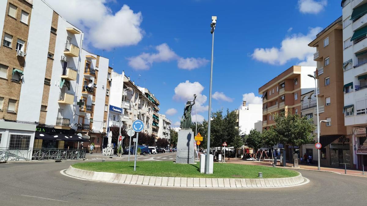 Zona de la avenida de la Paz con videocámara de seguridad