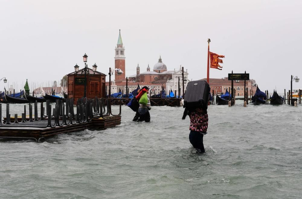 Venecia inundada por el ''acqua alta''