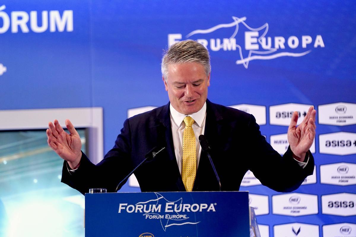 El secretario general de la OCDE, Mathias Cormann, en Madrid, en marzo de 2022.