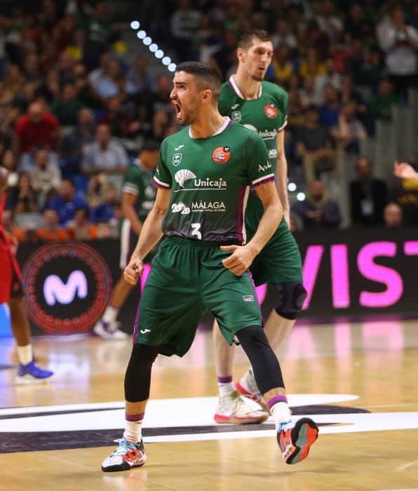 Victoria del Unicaja ante el Zaragoza en la Copa del Rey 2020.