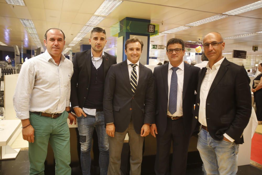 Dani Barroso, director deportivo del Hércules. Javier Portillo, de la dirección deportiva. Carlos Parodi, presidente. Toni Cabot, director de INFORMACIÓN. Tomás Molla, director de Comunicación