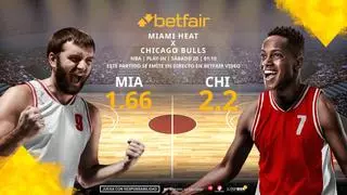 Miami Heat vs. Chicago Bulls: horario, TV, estadísticas, cuadro y pronósticos