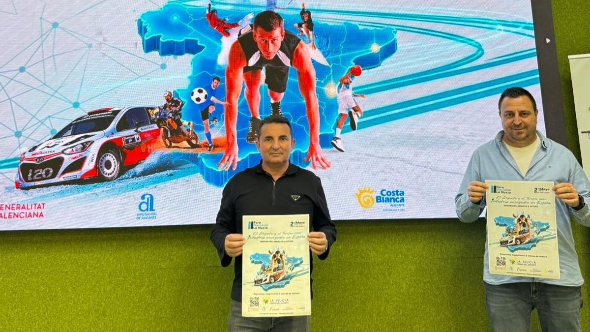 La presentación de este encuentro turístico y deportivo contó con la presencia de Sergio Villalba, concejal de Deportes y Bernabé Cano, alcalde de La Nucía