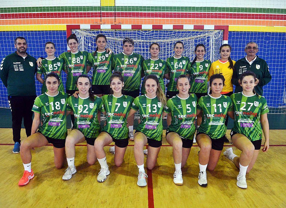 Plantilla del Asmubal que se enfrentó al Gijón en el pabellón de Coirón.