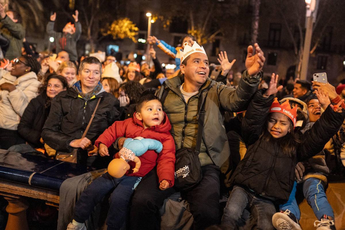 La cabalgata de reyes magos en Barcelona