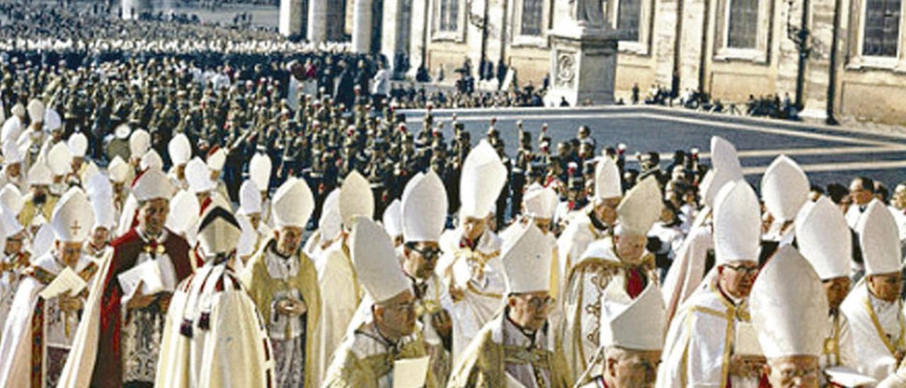 Una de las ceremonias del Concilio Vaticano II.