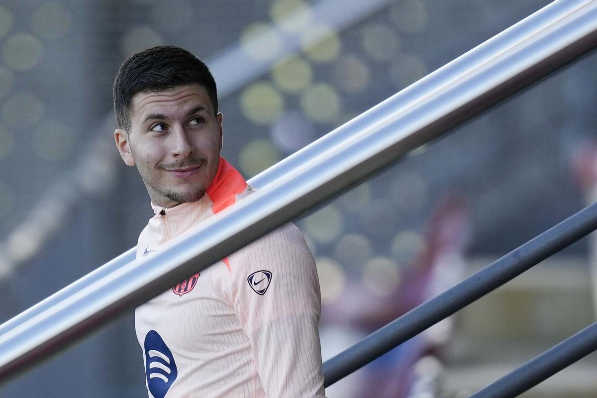 Roony Bardghji, durante el entrenamiento del Barça