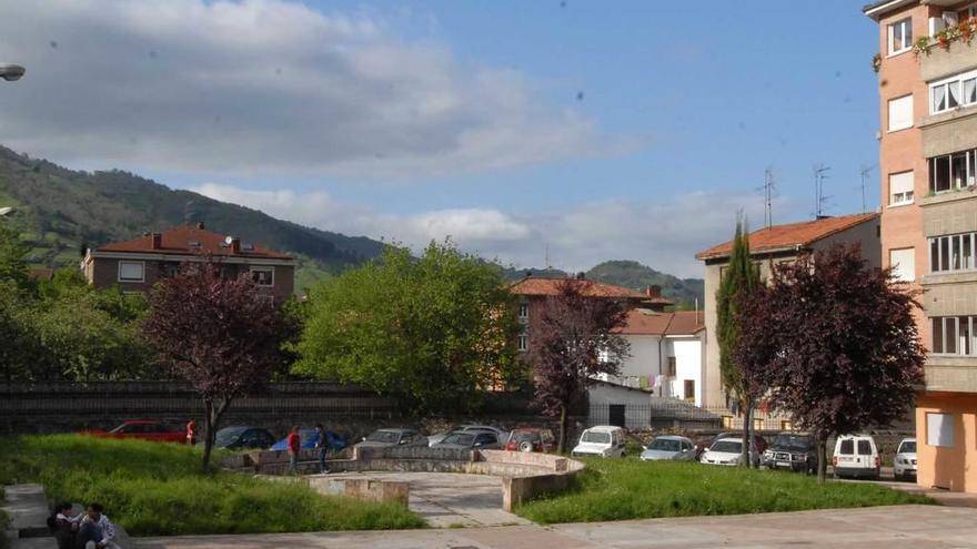 La plaza de la Ería de Pola de Lena, donde se instalarían los módulos medicalizados.