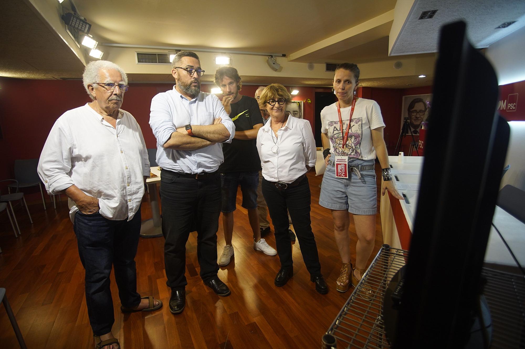Reaccions a la seu del PSC a Girona