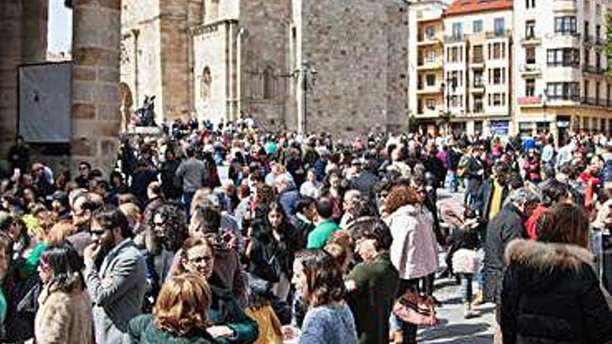 Turistas en Zamora, en Semana Santa.