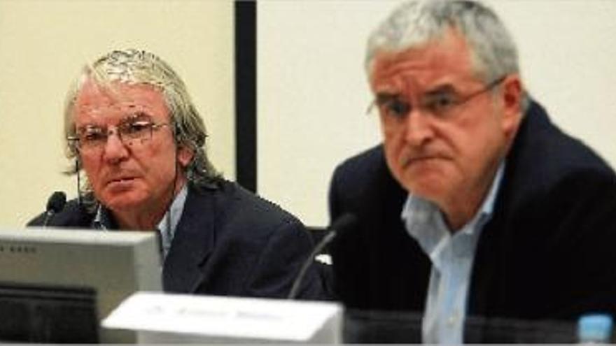 Josep Gatell i Antoni Mateu, ahir, en roda de premsa