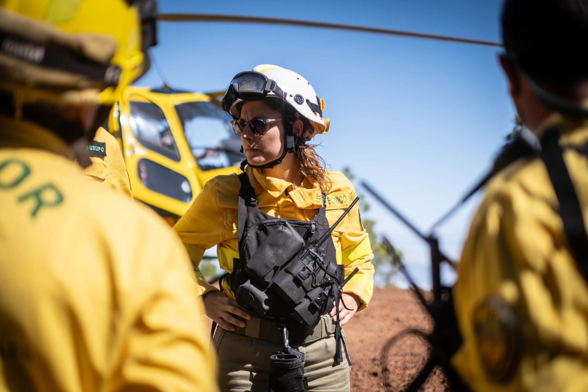 Reunión del Operativo de Incendios forestales en Montaña Bermeja, en Tenerife. 